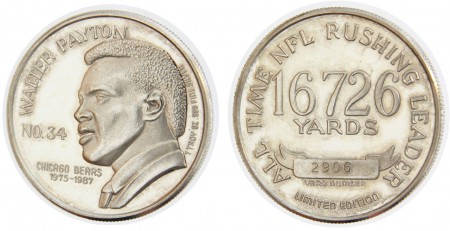 30 EUR  Walter  Payton  serie limitada  Plata 999  31,1 gr